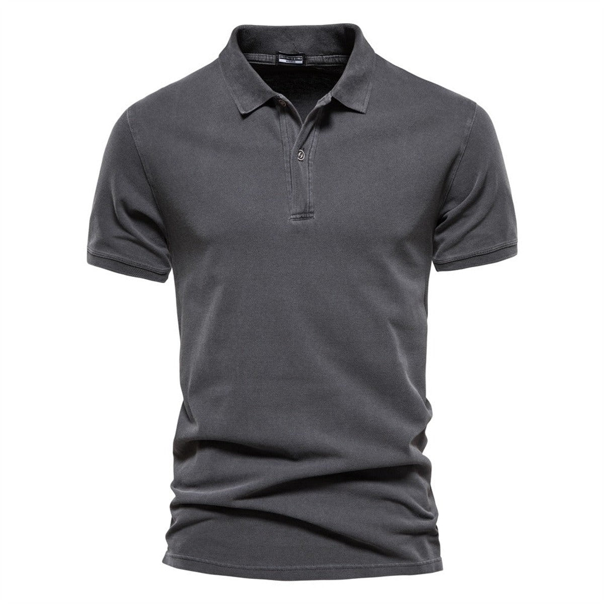 slim fit polo heren klassiek in grijs voor heren
