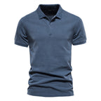 slim fit polo heren klassiek in blauw voor heren