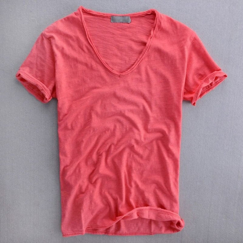 t-shirt heren basic in rood voor heren