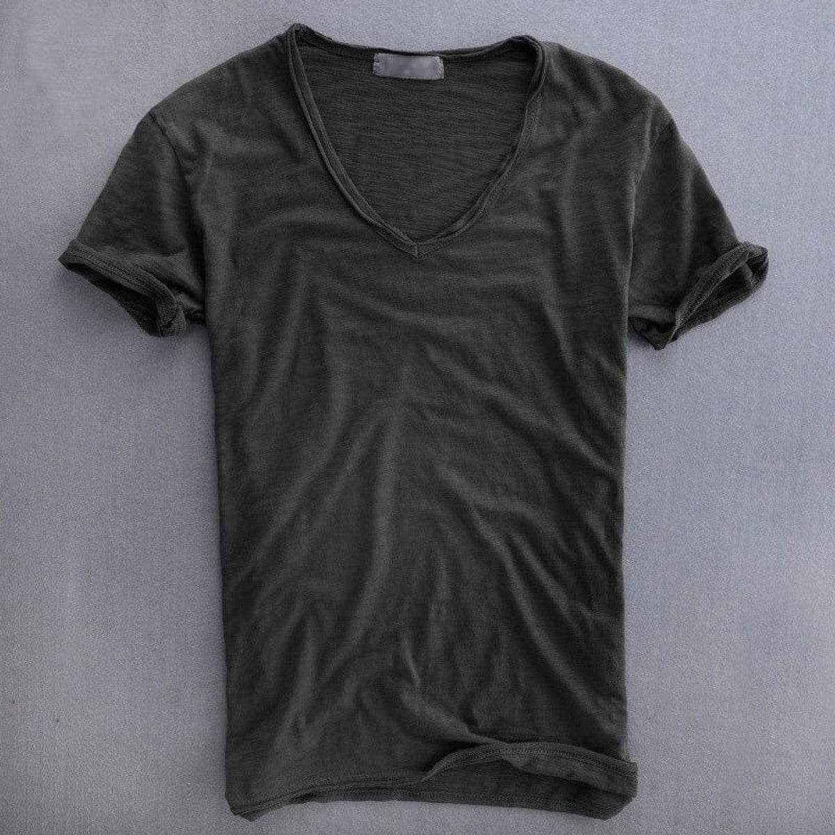 t-shirt heren basic in donkergrijs voor heren