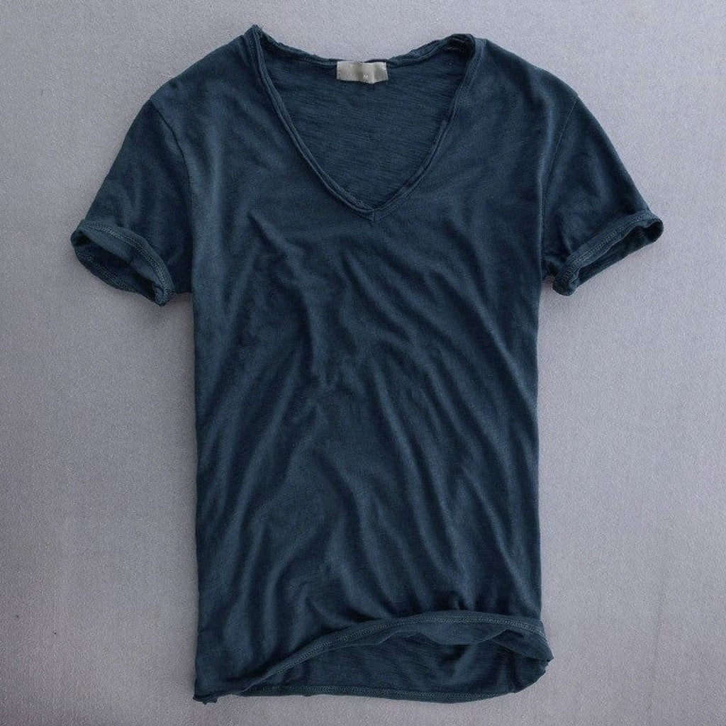 t-shirt heren basic in donkerblauw voor heren